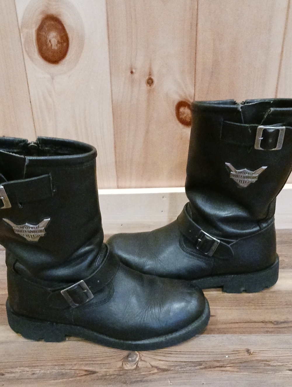 Harley-Davidson leather Mens Motocycle Boots Mid Calf Not Steel Toe Size 11